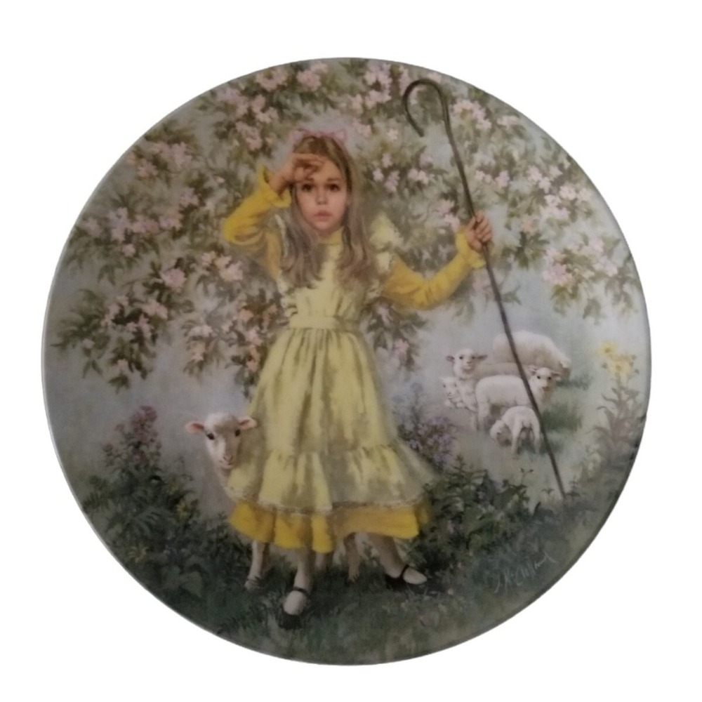 Reco 1983 Ltd Ed Little Bo Peep plate by John Mc Clelland Mother Goose Series